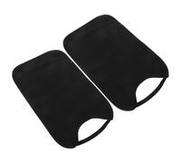 TOVINANNA Lot de 2 Bavoirs pour Adultes Noirs Lavables et Réutilisables, Protections Vestimentaires pour Personnes Âgées, Bavoirs Récupérateurs de Nourriture Fixation Tour de Cou, Aide