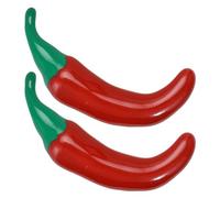 TOVINANNA Lot de 2 Broches Piment en Alliage Émaillé Rouge Épingles à Dos Légères et Solide Accessoires Décoratifs Polyvalents pour Manteau Paquet à Dos et Festivals Style Original pour