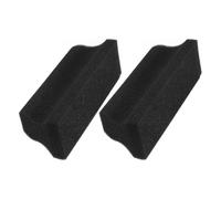 TOVINANNA Lot de 2 Brosses Éponge pour Barbe et Cheveux Cassés Nettoyeur Multifonction en Mousse Noire Taille Compacte pour Salon de Coiffure et Usage Personnel