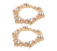TOVINANNA Lot de 2 Clips Décoratifs pour Chaussures de Femmes en Cristaux Boucles Rondes Amovibles pour Talons Hauts Accessoires Mariage et Occasions Spéciales Décoration Élégante et