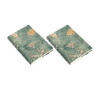 TOVINANNA Lot de 2 Couvertures de Cahier en Tissu Robuste A5 Design Unique, Protège Carnet de Correspondance pour Étudiants, Ajustable et Élégant pour Usage Scolaire