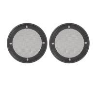 TOVINANNA Lot de 2 Grilles de Protection Haut-Parleur 5 Pouces, Maille de Fer Noire, Cache pour Enceinte Auto, Accessoire Audio Voiture Fixation Simple, Compatible 4-6 Pouces
