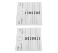 TOVINANNA Lot De 2 Palettes De Support Pour Cils Outil De Greffe Présentoir Pour Cils Portable En Acrylique Blanc