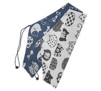 TOVINANNA Lot de 2 Paquet à Couverts en Tissu Japonerie à Cordon de Serrage, Lavables et Réutilisables, Organisateurs Cuisine Pratiques pour Rangement de Lors de Repas