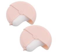 TOVINANNA Lot de 2 Pinceaux pour Fond de Teint Liquide, Pinceau Crème en Forme de Vague avec Capuchon Rotatif, Applicateur de Maquillage pour Le Visage, Idéal pour Les Voyages Et Une Utilisation