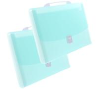 TOVINANNA Lot de 2 Pochettes Accordéon Extensibles Format A4 Organiseur de Dossiers en Plastique avec 13 Compartiments Poignée Résistante et Onglets Étiquetés pour Bureau École et