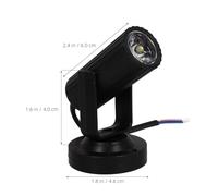 TOVINANNA Lot de 2 Projecteurs LED Faisceau Blanc 1w Noir, Éclairage de Scène Compact pour Bar, Discothèque et Mariage, Lumière de Fête et Lampe à Effet de Scène, Faible Consommation