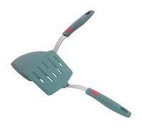 TOVINANNA Lot de 2 Spatules Cuisine en Silicone Antiadhésives Vert Foncé Spatule Large à Fentes pour Omelettes et Poisson Résistantes à la Chaleur pour Plaques de Cuisson et Poêles