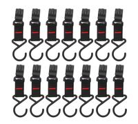 TOVINANNA Lot de 20 Crochets de Camping Robustes en Acier Plastique, Cintres Suspendus pour Vêtements et Équipements de Tente, Crochet Extérieur Compact et Portable pour Organisation