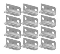 TOVINANNA Lot de 20 Équerres Métalliques en Acier Inoxydable, Plaques de Gâche pour Serrure de Tiroir Standard, Protection de Loquet pour Armoires et Placards, Usage Domestique et