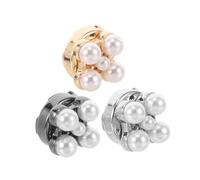 TOVINANNA Lot de 3 Boutons de Manchette Floraux en Perles pour Femmes Accessoires Élégants en Pince à Chemise Polyvalente pour Occasions Spéciales