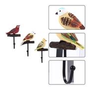 TOVINANNA Lot de 3 Crochets Muraux D'oiseau Colorés, Support Mural Décoratif en Métal pour Suspendre Vêtements, Paquet et Bijoux, pour Entrée, Chambre et Salle de Bain, Cintres