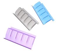 TOVINANNA Lot de 3 Étagères Empilables pour Rangement Bouteilles D'huile Essentielle, Support en Bois 5 Emplacements, Couleurs Assorties Violet Bleu Noir, Présentoir Couleur Aléatoire