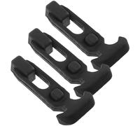 TOVINANNA Lot de 3 Loquets de Tirage Flexibles en Caoutchouc Noir Poignée en T, Faciles à Installer, Élasticité, Adaptés pour Capot de Machine Agricole et Boîte à Outils
