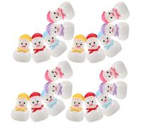 TOVINANNA Lot de 30 Mini Décorations Bonhomme de Neige en Résine 5 Modèles X 6 Pièces Figurines Miniatures pour Décoration de Noël Accessoires pour Maison de Poupée Bureau et Plateau à