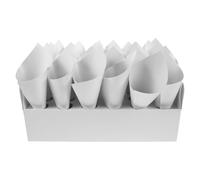 TOVINANNA Lot de 30 Set de Cornets à Confettis en Papier Blanc Plateau Support Conique Réutilisable Boîte Porte-Pétales pour Mariage Fiançailles et Anniversaire Accessoires D’Emballage
