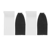 TOVINANNA Lot de 4 Embouts pour Archet de Violon en Plastique Noir et Blanc, Coussinets pour Réparation D'archet, Accessoires pour Violonistes Professionnels et Amateurs, Pièces de Rechange