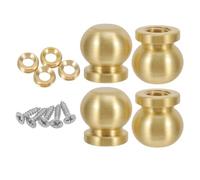 TOVINANNA Lot de 4 Rehausseurs Décoratifs en Laiton 20 MM pour Plateaux et Boîtes à Bijoux Pieds Métalliques Robustes pour Présentoirs et Meubles en Bois Support Compact pour Optimisation