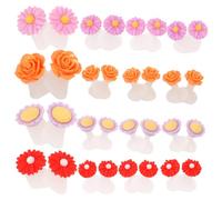 TOVINANNA Lot De 4 Séparateurs D'orteils En Silicone Floral Pour Pédicure Ecarteurs D'orteils Confortables Accessoires De Manucure Réutilisables En Rose Et Violet