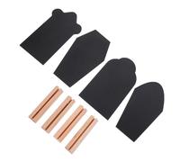 TOVINANNA Lot de 4 Tableaux Noirs en Bois Forme Pierre Tombale Support Double Face Décorations Pâques Panneaux de Cercueil pour Messages et DIY Ambiance Festive Unique