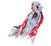 TOVINANNA Lot de 5 Anneaux à Cheveux Longs Rubans de Noël Corde Élastique Festive Accessoires Cheveux Femme pour Fêtes de Fin D’Année Couleur Blanche Neige Taille Unique