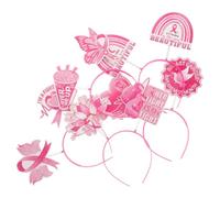 TOVINANNA Lot de 5 Bandeaux pour Fête à Thème Journée Internationale du Cancer du Sein, Accessoires Photo Légers et Polyvalents, Cerceaux à Cheveux Confortables pour Femmes, Décoration