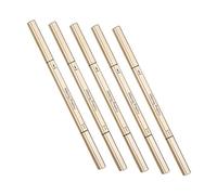 TOVINANNA Lot De 5 Crayons à Sourcils Fins Triangulaires Imperméables Anti-transpiration Avec Pinceau Intégrée, Taille Moyenne, Pour Femmes, Maquillage Professionnel Et Usage Quotidien