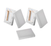TOVINANNA Lot de 5 Mini Cadres en Pin Naturel 7x9 Cm Toiles en Coton Blanches pour Peinture à L'huile et Acrylique, Supports de Peinture Créatifs pour Artistes Débutants et Étudiants