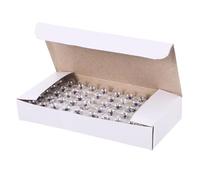 TOVINANNA Lot de 50 Ampoules Miniatures E10 2,5v Argenté pour Lampe Torche Base à Vis, Verre et Fer, Éclairage pour Projets Électriques et Gadgets Petits