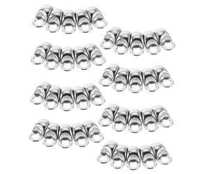 TOVINANNA Lot de 50 Crochets Robustes en Alliage Métal avec Rivets pour Lacets de Bottes, Système de Laçage Rapide, Adapté Randonnée et Alpinisme, Accessoires Réparation Chaussures