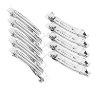 TOVINANNA Lot de 50 Pinces à Cheveux en Fer Argenté pour Création de Barrettes, Solides et Résistantes, Accessoires pour Coiffure Féminine et Bricolage