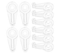 TOVINANNA Lot de 50 Set de Clips de Fixation pour Portes Vitrées d'Armoires et Miroirs en Verre avec Vis 4X16 Pince de Porte en Verre sans Cadre Accessoire Polyvalent pour Réparation