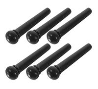 TOVINANNA Lot de 6 Chevilles de Corde de Guitare Acoustique Noires Pièces de Rechange Solide pour Chevalet Accessoires pour Guitare Folk et Amplification Sonore Optimale