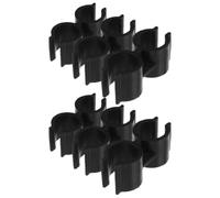 TOVINANNA Lot de 6 Colliers de Serrage Doubles pour Tube, Clips de Fixation Robustes pour Balai et Pelle, Maintien Ferme, Conception Compacte, Usage Intérieur et Extérieur, Accessoires de
