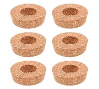 TOVINANNA Lot de 6 Couvercles en Liège pour Vase Hydroponique avec Trou Central, Couvercles Ronds Fonctionnels pour Jardinière Murale Suspendue, Multiplication des Plantes d'Intérieur