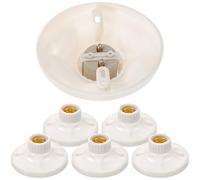 TOVINANNA Lot de 6 Douilles d'Ampoule E27 à Culot Plat en Céramique pour Supports de Lampe, pour Installation Salons et Bureaux