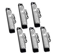 TOVINANNA Lot de 6 Feux de Poupe à LED Étanches en ABS, Réglette Lumineuse Utilitaire Haute Visibilité, pour Pêche Nocturne et Navigation en Bateau