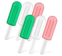 TOVINANNA Lot de 6 Gommes à Mâcher en Silicone avec Poignée Aligneurs à Mâcher pour Appareils Dentaires Outil de Musculation Mâchoire Pratique pour Voyages