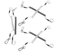 TOVINANNA Lot de 6 Lanières Porte-Clés Rétractables en Acier Spiralé Cordon Extensible 1 M 3 Noir Opaque 3 Transparent Lanière à Ressort Anti-Perte pour Clés Badge Téléphone Camping