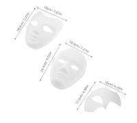 TOVINANNA Lot de 6 Masques en Pâte à Papier Blanche à Peindre Soi-Même Demi-Masques Unis pour Carnaval et Déguisement Modèles Homme V-Face et Demi-Visage Activité Créative et Fête
