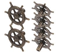 TOVINANNA Lot de 6 Poignées de Commode Vintage en Bronze Vert Bouton de Tiroir Simple Trou pour Armoires Placards et Commodes Style Gouvernail de Navire Accessoires de Meuble Rétro