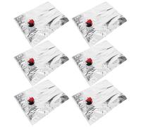 TOVINANNA Lot de 6 Sachets à Vin Réutilisables 2L avec Bec Verseur à Charnière Poche à Boire Portable en Plastique Alimentaire pour Fêtes Voyages et Conservation du Vin
