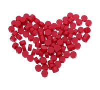 TOVINANNA Lot de 6 Sachets de Perles de Cire Rouge Octogonales pour Sceaux 100 Unités par Sachet Cire à Cacheter pour Invitations Enveloppes et Loisirs Créatifs Perles Fondantes pour