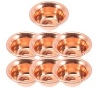 TOVINANNA Lot de 7 Bols d'Offrande en Laiton 7 CM, Coupe Décorative Résistante au Feu pour Contemplation et Yoga, Bassin d'Eau Bénite Compact pour Rituels Bouddhistes