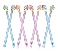 TOVINANNA Lot de 8 Stylos Gel Décoratifs Globe Terrestre Corps Transparent Mat, Pointe Fine, Couleurs Mixtes, Légers et Ergonomiques pour Bureau, École et Usage Quotidien Style Aléatoire