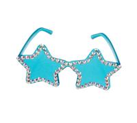TOVINANNA lunettes de soleil couleur bonbon étoiles lunettes en forme d'étoile pailletées lunettes de soleil étoile sans monture lunettes sans cadre lunettes des années 90 Plastique Sky-blue
