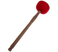 TOVINANNA Maillet de Bol Chantant Tibétain en Bois Tête en Feutre Rouge Moyen, Accessoire Népalais pour Bol Sonore, Bâton de Bouddha pour Contemplation et Relaxation Sonore