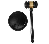 TOVINANNA Marteau de Juge Bois Robuste avec Bloc Sonore Marteau Enchères Polyvalent pour Tribunal Décoration Élégante et Jeu de Rôle Familial