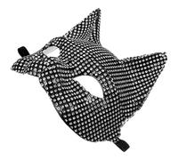 TOVINANNA Masque de Chat Scintillant à Strass pour Bal Masqué - Masque Mystérieux pour Les Yeux de Chaton, Accessoire de Cosplay Pailleté pour Halloween, Soirées Déguisées Et Boîtes de Nuit,