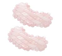 TOVINANNA Masque Yeux Apaisant En Quartz Rose Forme Lune 2 Pièces, Rafraîchissant Et Pliable, Soins Du Contour Des Yeux Pour Détente Et Sommeil, Accessoire Spa Visage